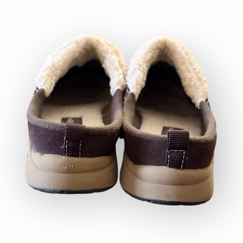 Easy Spirit Estravelwind 7.5M Slip On Clogs Mules Brown Suede Leather Sherpa - Picture 4 of 8
